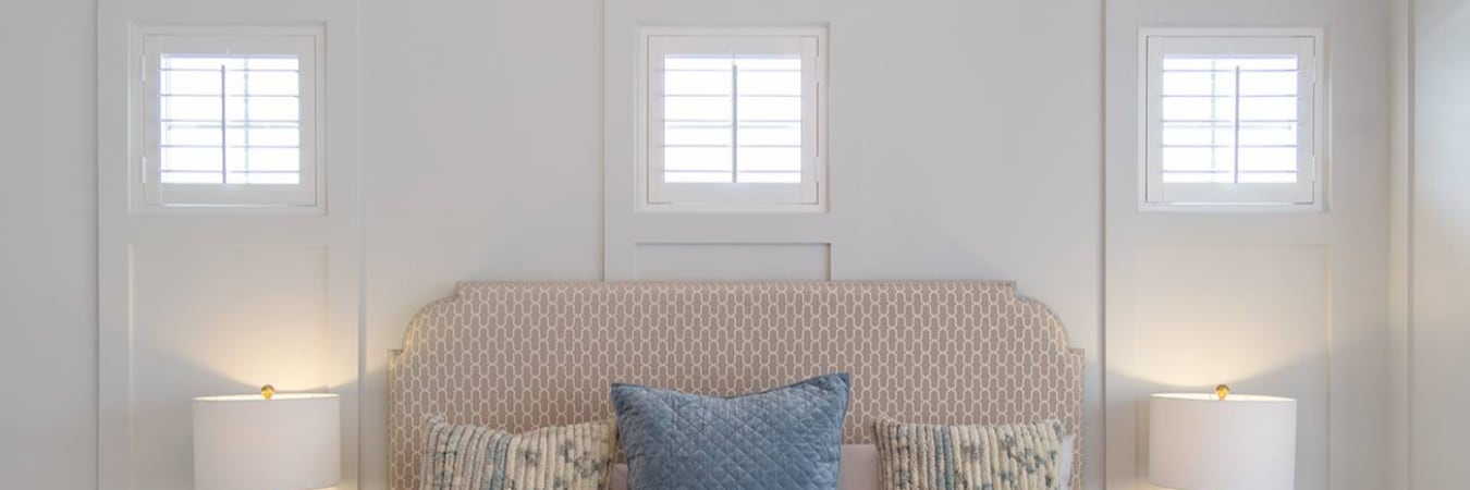 Casement windows in a bedroom